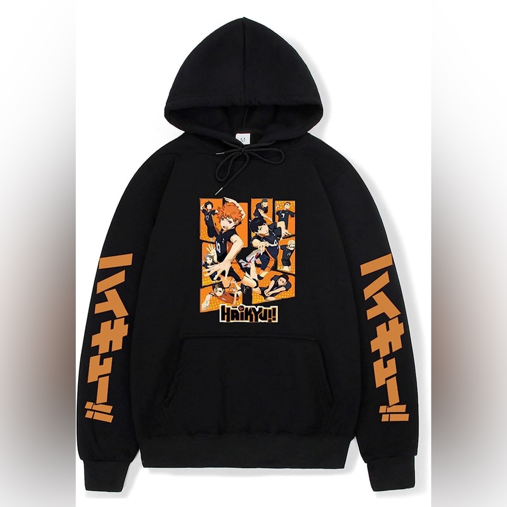 NWT Haikyuu Karasuno Fly High Manga Anime Teens Pullover M Hoodie Sweatshirt